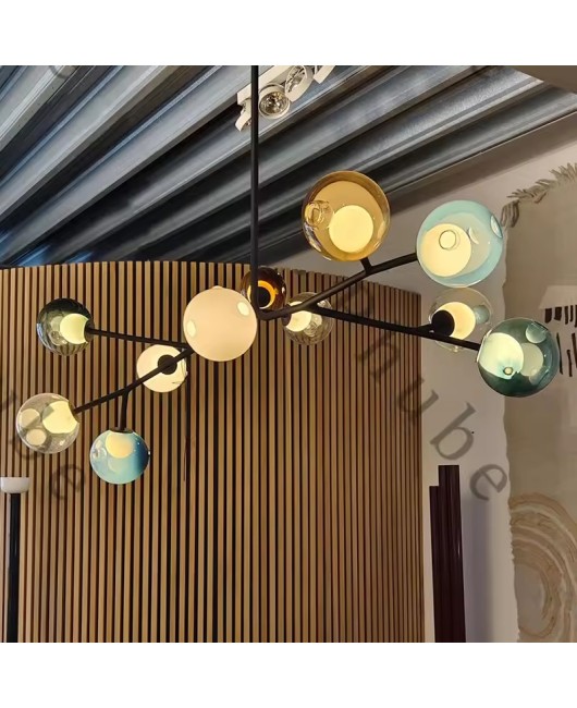 Bocci Glass Chandelier Light For Kitchen island Big Hanging Lamp For Stair Villa Lobby Living Room Pendant Light Ceiling Lamp