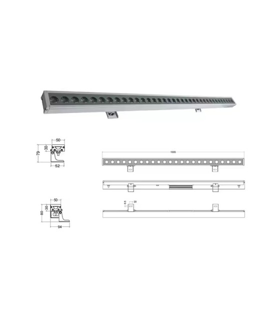 MMKLED 72W DMX DC 24V Outdoor IP66 Waterproof RGBW Outdoor Wall Washer Led Lighting