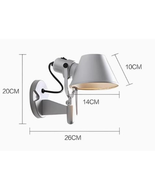 Artemide Arm Wall Light Bedroom Bedhead Reading Light Mechanical Long Arm Foldable Wall Light