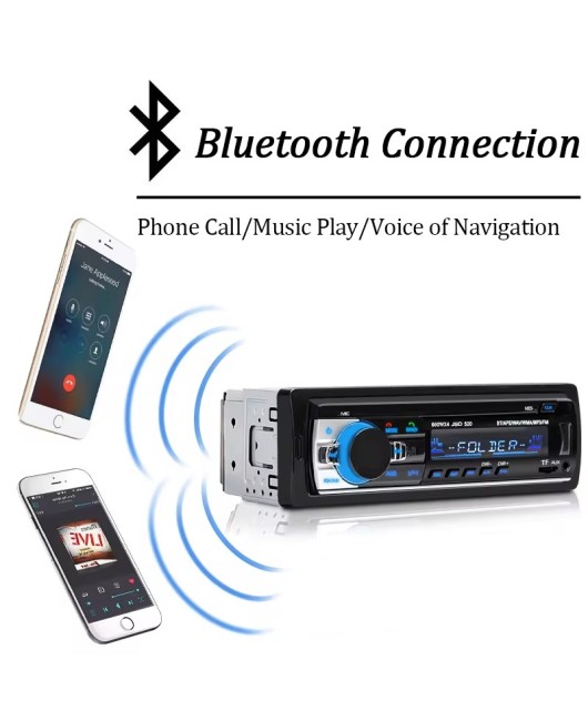 Car Radio 1 din Stereo Multimedia MP3 Player Digital Bluetooth FM ISO Power Aux Input USB Bluetooth Universal Autoradio