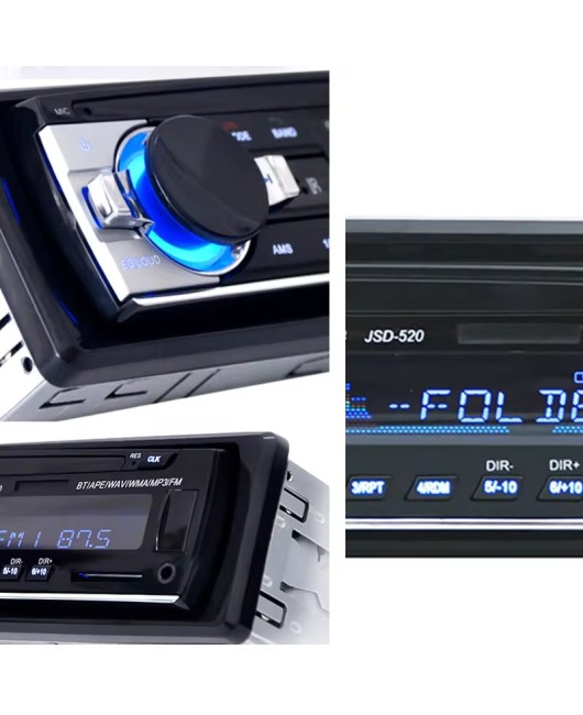 Car Radio 1 din Stereo Multimedia MP3 Player Digital Bluetooth FM ISO Power Aux Input USB Bluetooth Universal Autoradio