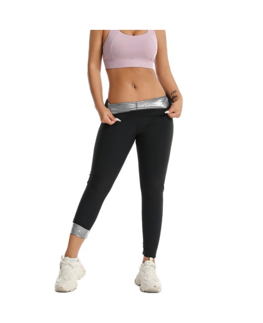 Women's Sauna Leggings Compression High Waist Yoga Pants Thermo Sweat Capris