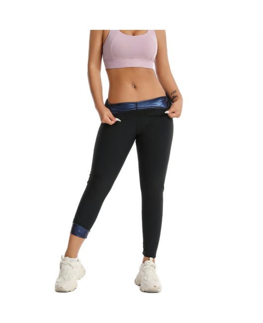 Women's Sauna Leggings Compression High Waist Yoga Pants Thermo Sweat Capris