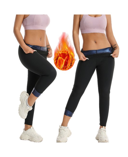 Women's Sauna Leggings Compression High Waist Yoga Pants Thermo Sweat Capris