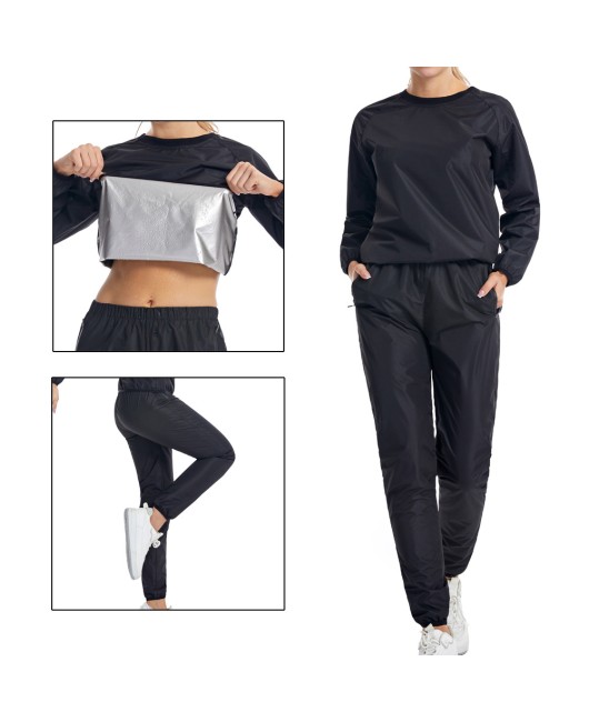 Sauna Suit Women Durable Gym Workout Sauna Jacket Pants Sweat Suits