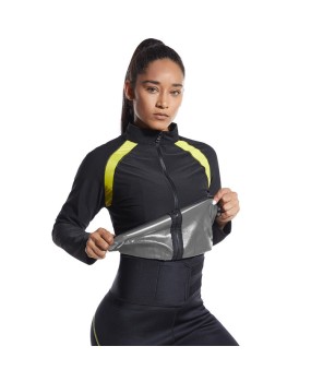 Women Sauna Jacket Slimming Sweat Sauna Suit Sauna Shirt Long Sleeve Workout Tops Body Shaper