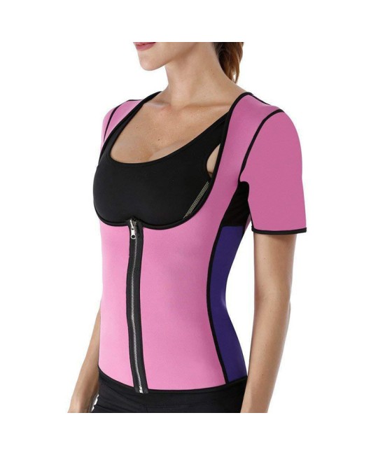 Women Sauna Body Shaper Sweat Suit Sleeve Spa Cami Hot Neoprene Slimming Workout Vest Waist Trainer Top