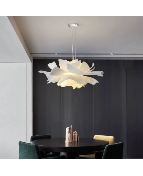 Nordic master bedroom lotus pendant light, minimalist modern girl room creative petal light