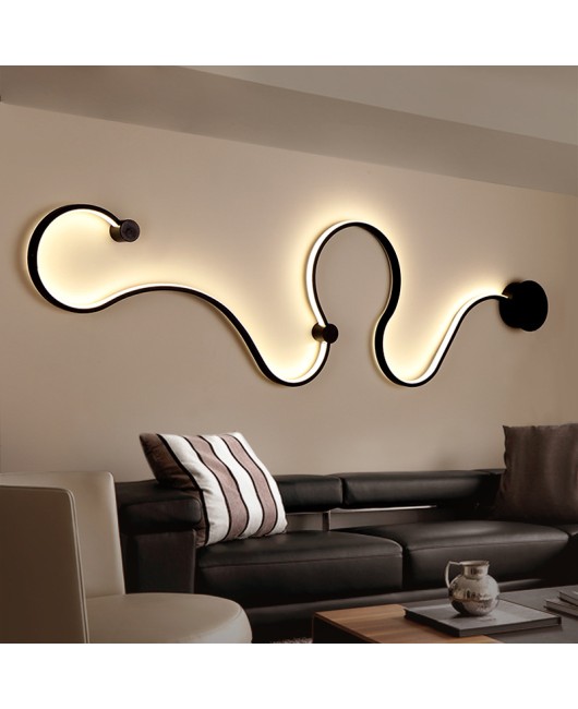 Modern wall lamps for bedroom white or balck color for living room bedside decoration Aisle wall light 