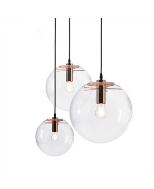 Nordic modern minimalist glass ball pendant lamp Single-head restaurant bar pendant light E27 AC110V 220V 230V