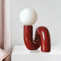 Postmodern Retro Resin Desk Lamp Fashionable Atmosphere Bedroom Bedside Table Lamp Glass Ornament Desk Lamp Artistic Desk Lamp