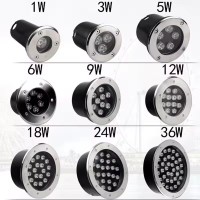 1W/3W/5W/6W/7W/9W/12W/15W/18W LED Outdoor Ground Garden Floor Underground Buried Lamp Spot Landscape Light AC 85-265V IP67
