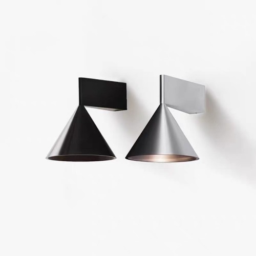 Italian minimalist bedroom bedside aluminum cone wall lamp hotel background wall staircase aisle wall lamp Italian minimalist bedroom bedside aluminum cone wall lamp hotel background wall staircase aisle wall lamp