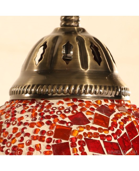 2022 New Type stained glass lamp turkish lamp mosaic moroccan of colored glass bedside lamp