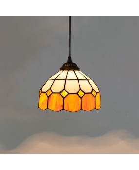 20CM Europa Tiffany Yellow Mediterranean minimalist restaurant, coffee shop, internet cafe, hotpot restaurant, pendant light, colored glass