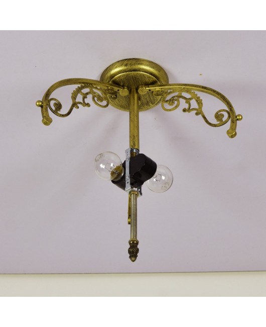 30CM Europa Tiffany Colorful Rose Colored Glass Dining Room Bedroom Corridor Glass Half Ceiling Light