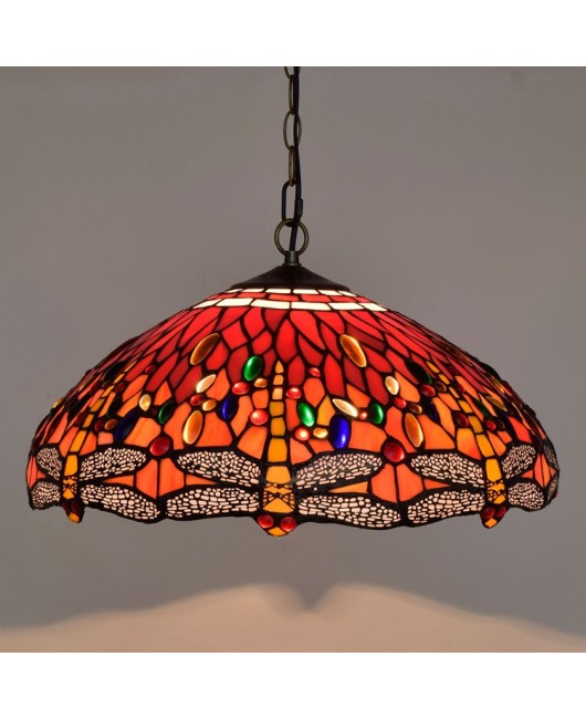 Europa Tiffany Art Colored Glass Restaurant Bedroom Corridor Balcony Pendant Bar Glass Lighting Baroque