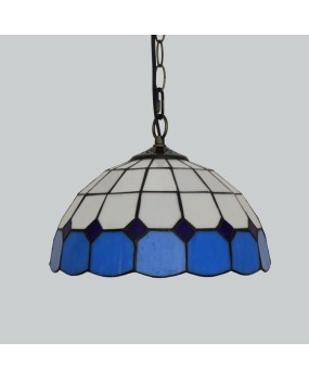 Europa Tiffany Glass Lamp Modern Mediterranean Creative Colored Glass Living Room Dining Room Pendant 30CM Glass Lamp