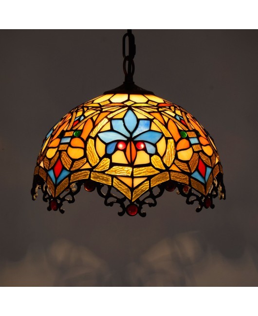 Europa Tiffany Vintage Colored Glass Restaurant Chandelier Bar Clubhouse Internet Cafe Countryside Bedroom Yang Desk Lamp