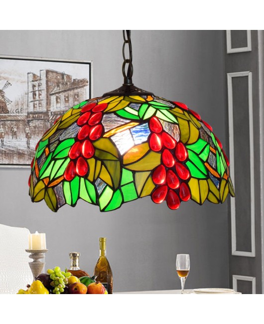 Europa Tiffany Vintage Colored Glass Restaurant Chandelier Bar Clubhouse Internet Cafe Countryside Bedroom Yang Desk Lamp