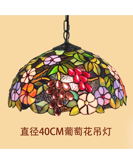 Europa Tiffany Vintage Colored Glass Restaurant Chandelier Bar Clubhouse Internet Cafe Countryside Bedroom Yang Desk Lamp