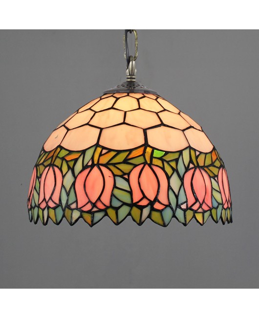 Europa Tiffany Art Colored Glass Restaurant Bedroom Corridor Balcony Pendant Bar Glass Lighting Baroque