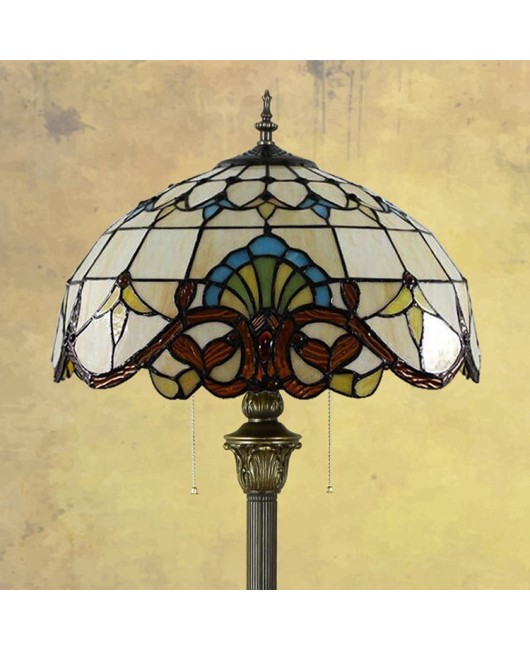 Europa Tiffany Art Colored Glass Living Room Dining Room Bedroom Baroque Floor Lamp Bar Solder Fixture