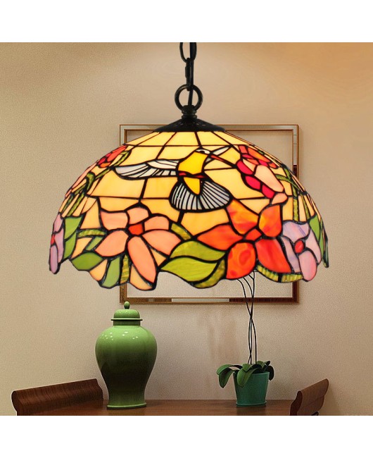 Europa Tiffany Vintage Colored Glass Restaurant Chandelier Bar Clubhouse Internet Cafe Countryside Bedroom Yang Desk Lamp