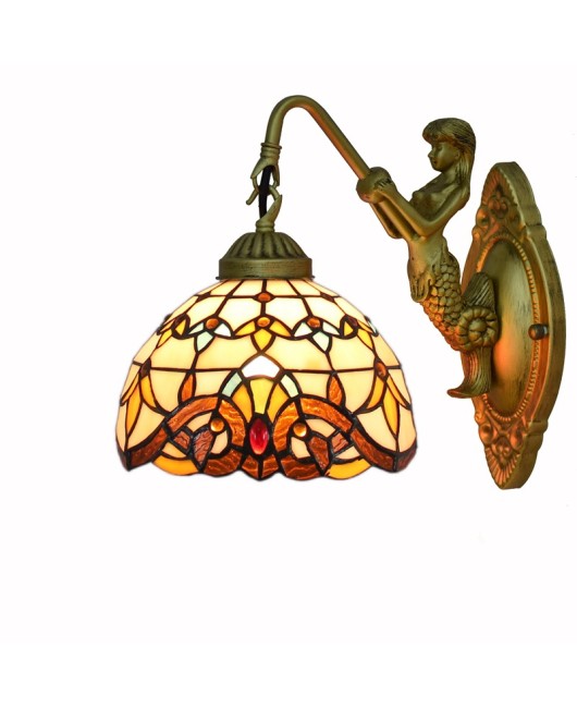 Europa Tiffany Art Colored Glass Living Room Dining Room Bedroom Bar Clubhouse Corridor Baroque Beauty Wall Light