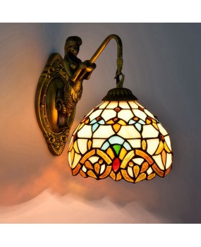 Europa Tiffany Art Colored Glass Living Room Dining Room Bedroom Bar Clubhouse Corridor Baroque Beauty Wall Light