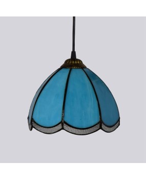 20CM Europa Tiffany Mediterranean Creative Colored Glass Restaurant Bar Bar Bar Pendant Light 8 inches