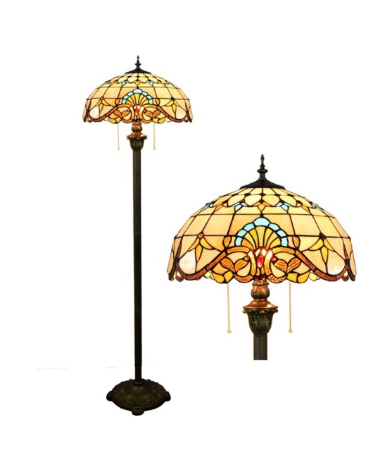 Europa Tiffany Art Colored Glass Living Room Dining Room Bedroom Baroque Floor Lamp Bar Solder Fixture