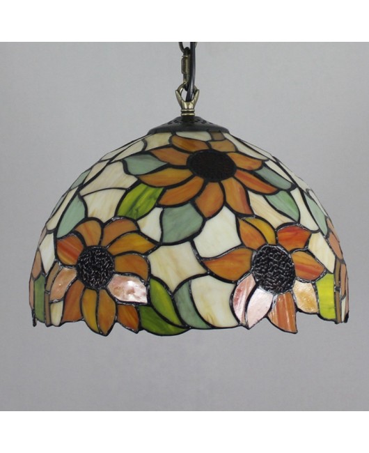 Europa Light Luxury Light Tiffany Colored Glass Vintage Restaurant Pendant Light Bar Club Countryside 30CM Art Lighting