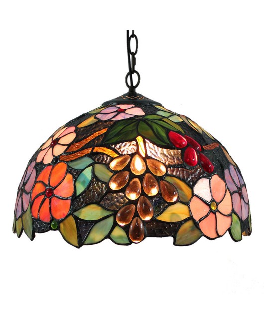 Europa Tiffany Art Colored Glass Restaurant Bedroom Corridor Balcony Pendant Bar Glass Lighting Baroque