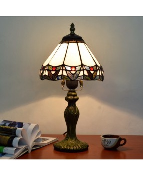 American style minimalist European style Tiffany colored glass living room dining room bedroom bedside table lamp 8-inch decorative ornament