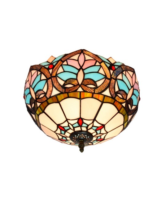 30CM Euro Tiffany Love Retro Colored Glass Restaurant Bedroom Corridor Bathroom Glass Ceiling Light