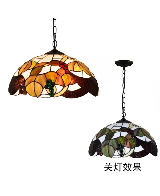 Europa Tiffany Art Colored Glass Restaurant Bedroom Corridor Balcony Pendant Bar Glass Lighting Baroque