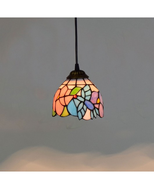 15CM European style Tiffany colored glass retro countryside bird personalized decoration bar counter small pendant light American style light