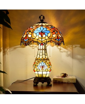 Creative Mediterranean Retro Europa Tiffany Colored Glass Living Room Dining Room Bedroom Bar Love Mother and Child Desk Lamp