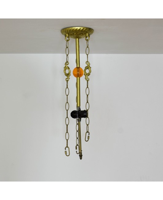 50cm Eu Cong Tiffany Vintage Colored Beads Warm Yellow Creative Colored Glass Living Room Dining Room Bedroom Pendant Light