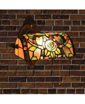 Cross border foreign trade Tiffany dragonfly wall lamp European retro nostalgic coffee shop bar hotel villa corridor wall lamp