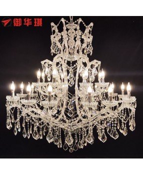 European style living room, dining room, villa, crystal chandelier, luxurious and atmospheric duplex building, hotel, dining bar, candle lighting wholesale