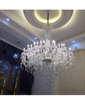 European crystal lamp, duplex villa, lobby chandelier, hotel lobby, dining room, living room, luxurious and atmospheric engineering lighting fixtures