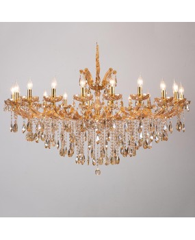 Living room crystal chandelier European luxury villa club lobby amber clip lamp Light luxury dining room bedroom lighting