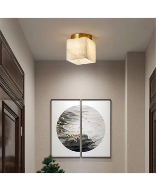 New Chinese style all copper marble entrance hallway, dressing room, balcony, ceiling mounted, modern single headed hallway, ceiling light