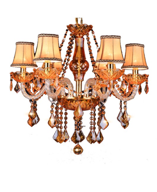 European colored crystal chandelier, coffee shop lamp, hotel internet cafe, KTV club, bedroom chandelier, creative lighting wholesale