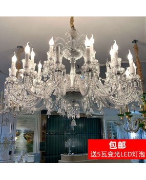 Jianou living room chandelier creative grand villa dining room bedroom chandelier duplex hotel decoration candle light