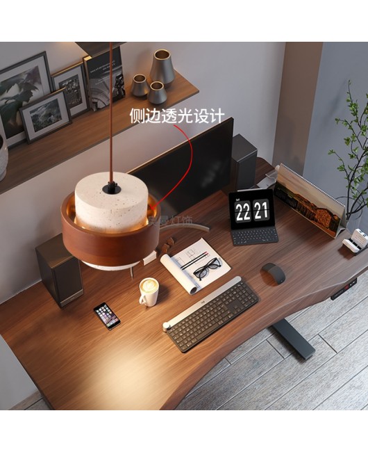 Middle aged bed head bedroom pendant light can be raised and lowered, giving a sense of luxury. Retro Wabi Sabi style American bar counter, study room, dining room lighting fixtures