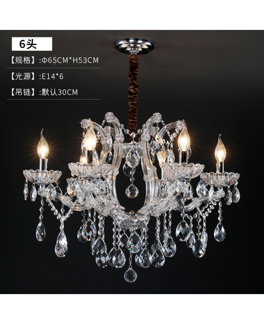 European crystal chandelier, living room dining room light, minimalist modern home bedroom light, luxurious villa hotel decoration lighting