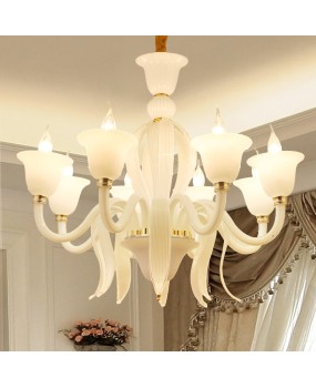 European style pendant lights, living room lights, simple European style modern bedroom and dining room pendant lights, grand study lights, club and hotel white lighting fixtures